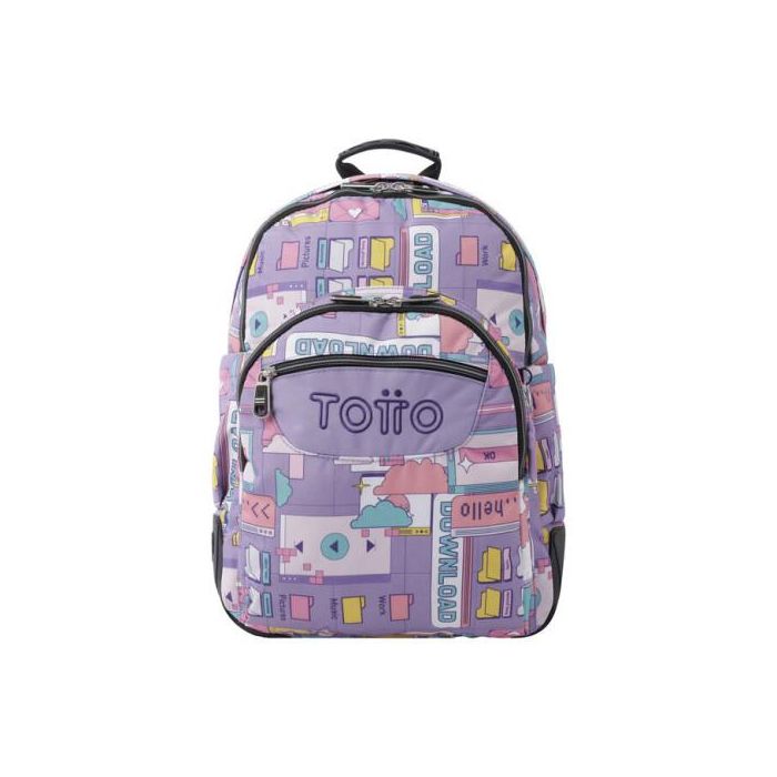 Totto Mochila Escolar Crayoles Morado 20 Litros con Neceser y Bolsa Extraíble MA04ECO029-2210N-2QI 0 Totto Mochila Escolar Crayoles Morado 20 Litros con Neceser y Bolsa Extraíble MA04ECO029-2210N-2QI 0