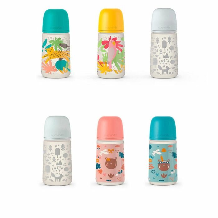 Suavinex Prints Biberón Tetina Fisiológica M 270 mL Suavinex Prints Biberón Tetina Fisiológica M 270 mL