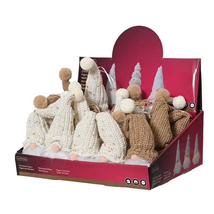 Figura gnomo con luz fija 6 x 20 x 6 cm, colores surtidos 2 Figura gnomo con luz fija 6 x 20 x 6 cm, colores surtidos 2