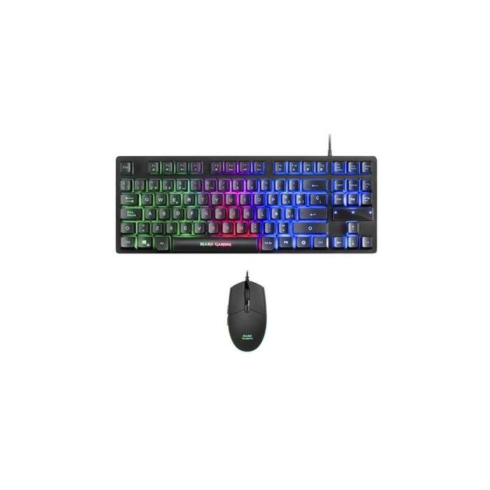 COMBO TECLADO/RATON MARS GAMING MCPTKLES USB NEGRO RGB