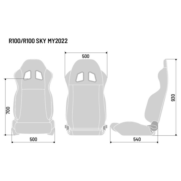 Asiento R100 My2022 Negro-Azul S009014NRAZ 2 Asiento R100 My2022 Negro-Azul S009014NRAZ 2
