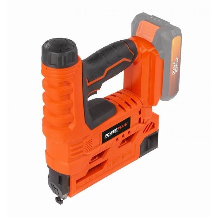 Dual Power POWDP7010 Grapadora-Clavadora Inalámbrica 20V con 100 Grapas y 100 Clavos, Sin Batería ni Cargador 2