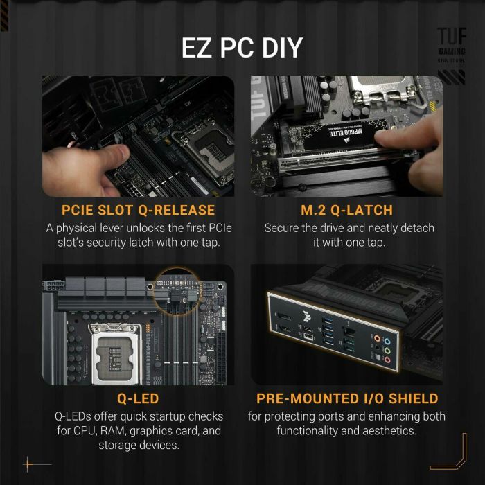 Asus TUF GAMING B860M-PLUS ASU1737712036487 Intel B860 LGA 1851 micro ATX Placa Base 12