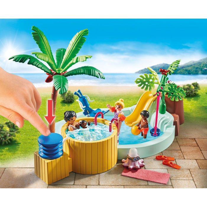Piscina infantil con jacuzzi Playmobil City Life. 4 Piscina infantil con jacuzzi Playmobil City Life. 4