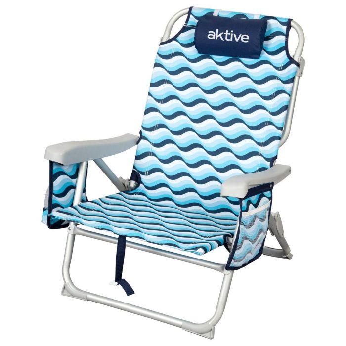 Silla de Playa Aktive 50 x 80 x 58 cm (2 Unidades) 6 Silla de Playa Aktive 50 x 80 x 58 cm (2 Unidades) 6