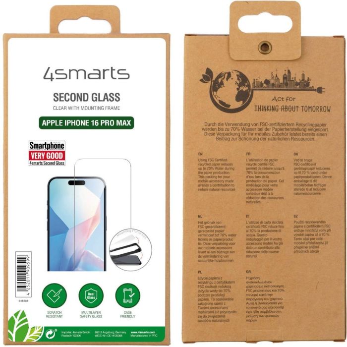 4smarts Second Glass mit Montagerahmen fr iPhone 16 Pro Max 4 4smarts Second Glass mit Montagerahmen fr iPhone 16 Pro Max 4