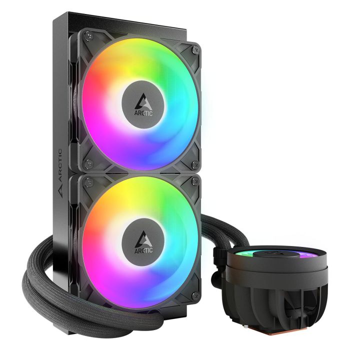 ARCTIC Liquid Freezer III Pro 240 A-RGB - Kit de Refrigeración Líquida AIO de 240 mm, Ventiladores de 120 mm, Negro/Blanco, Compatible con LGA 1851/1700 y AM4/AM5