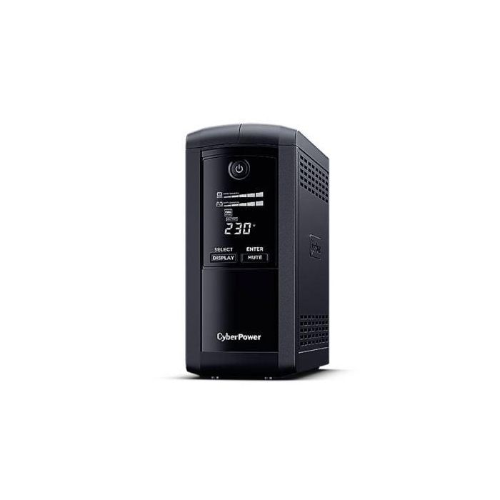 Cyberpower VP1000ELCD SAI Línea Interactiva 1000VA/550W Torre con AVR, 4 Salidas Schuko, Pantalla LCD, Protege Picos y Apagones 0 Cyberpower VP1000ELCD SAI Línea Interactiva 1000VA/550W Torre con AVR, 4 Salidas Schuko, Pantalla LCD, Protege Picos y Apagones 0