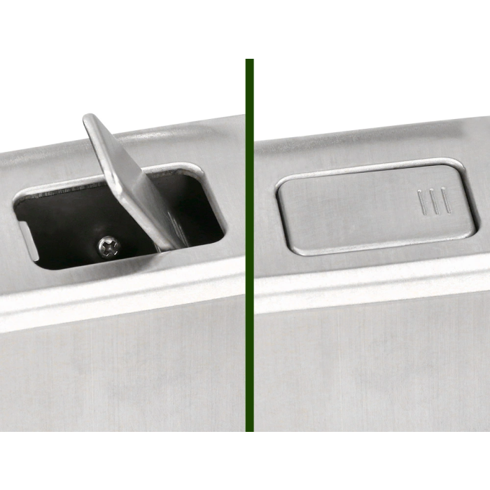 Q-connect Dispensador de Jabón Manual 800 ml Acero Inoxidable 115x56x179mm 6