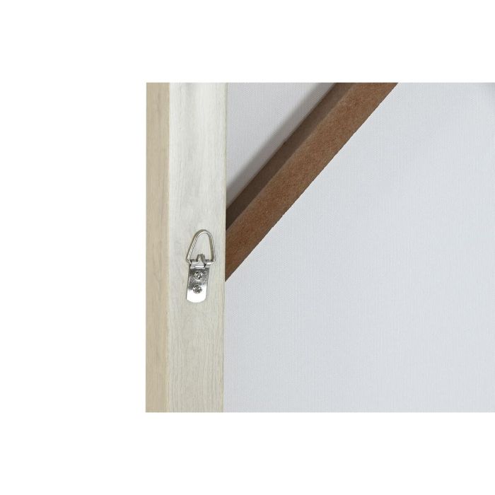 DKD Home Decor Cuadro Scandi Beige Blanco Chica Vestido Lienzo/PS (2 Unidades) 82.5 x 82.5 x 3.5 cm 1