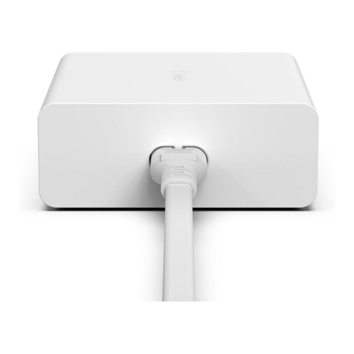 Belkin WCH010VFWH Cargador USB GaN 108W 4 Puertos, 2x USB-C PD 3.0, 2x USB-A, para Portátil, Smartphone, Tableta, Cable Corriente Alterna 2m, Color Blanco