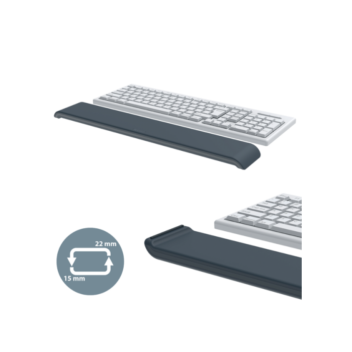 Leitz Reposamuñecas Ergonómico Ajustable para Teclado y Ratón Gris Oscuro 1