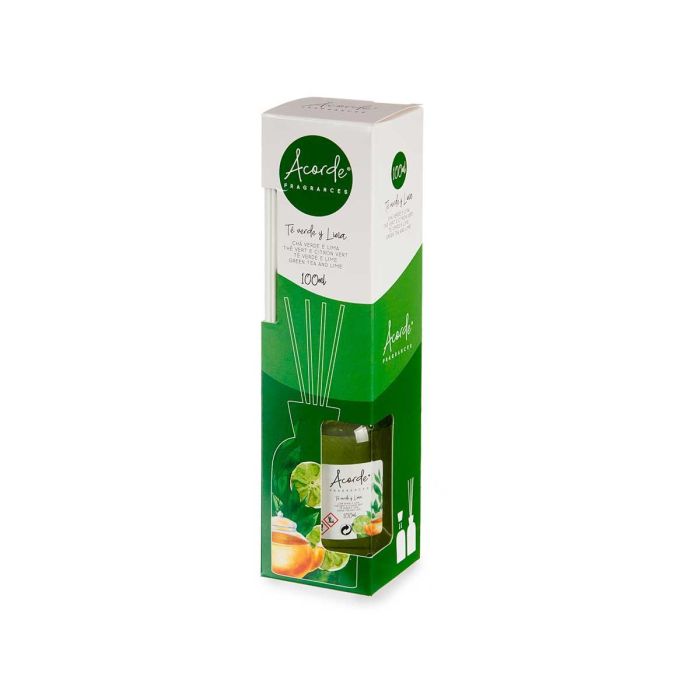 Mikado 100Ml Con Varilla Verde Lima Acorde 5X21CM (12 Unidades) 2 Mikado 100Ml Con Varilla Verde Lima Acorde 5X21CM (12 Unidades) 2