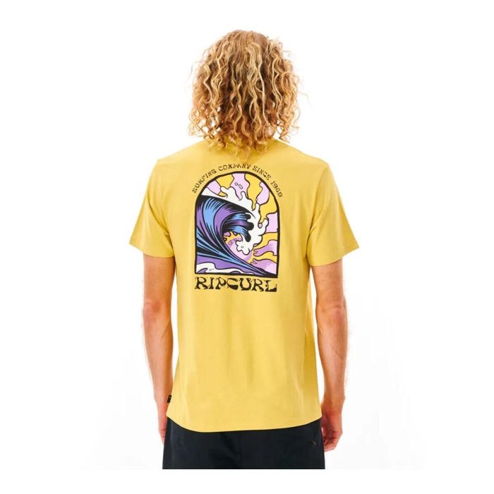 Camiseta de Manga Corta Hombre Rip Curl Amarillo Hombre XL 2 Camiseta de Manga Corta Hombre Rip Curl Amarillo Hombre XL 2