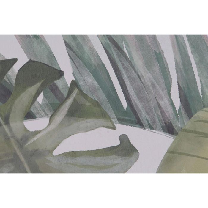 Lienzo DKD Home Decor Blanco Verde Palmeras Tropical 100 x 4 x 140 cm (2 Unidades) 1