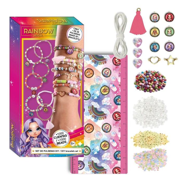 Cerdá Set de Bisutería Pulsera Creativa Rainbow High para Niñas a partir de 3 Años - Multicolor
