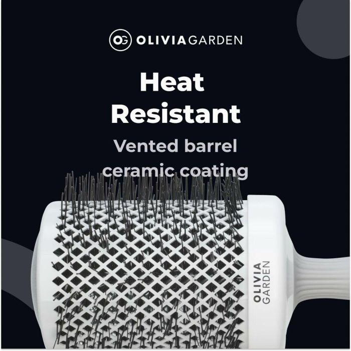 Olivia Garden Cepillo EXPERT Blowout SHINE White&Grey #80 mm - Tecnología iónica, cerámica y turmalina para cabello brillante 4 Olivia Garden Cepillo EXPERT Blowout SHINE White&Grey #80 mm - Tecnología iónica, cerámica y turmalina para cabello brillante 4