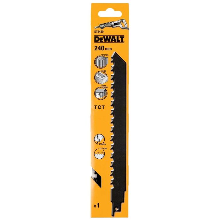 DEWALT Saebelsaegeblatt Carbide 240mm 2TPI 1