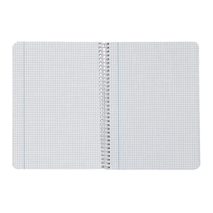 Liderpapel Cuaderno Espiral A4 Wonder Tapa Plástica 80 Hojas 90gr Cuadro 4mm con Margen Pack 6 Colores Surtidos 5