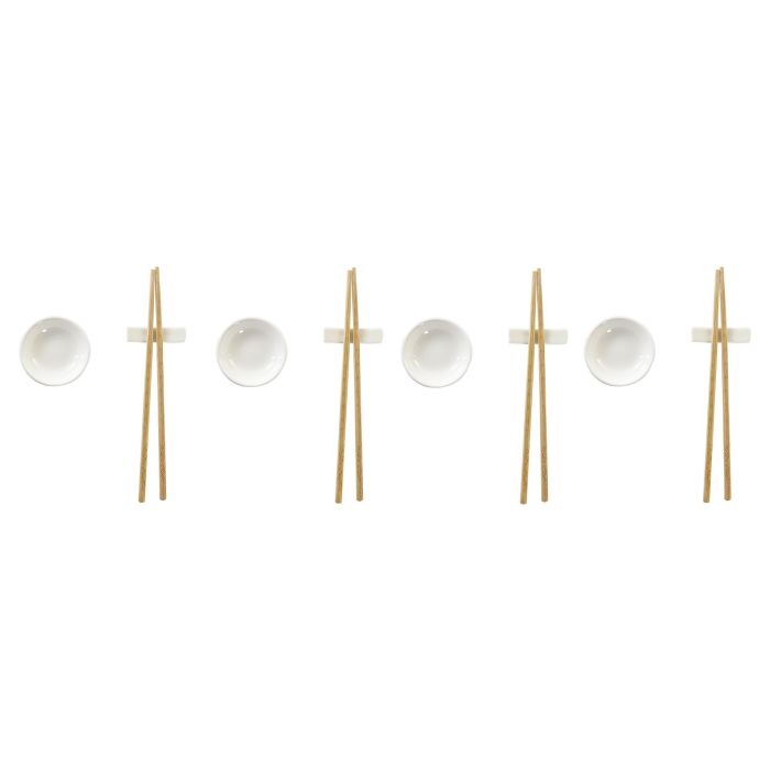 Sushi Oriental DKD Home Decor Blanco Natural 20.3 x 2.5 x 27.3 cm Set de 12 Sushi Oriental DKD Home Decor Blanco Natural 20.3 x 2.5 x 27.3 cm Set de 12