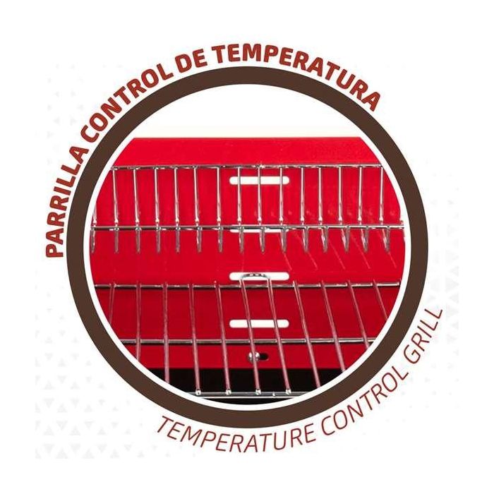 Aktive Barbacoa de carbón 66x44x85 cm de Acero y Plástico 2