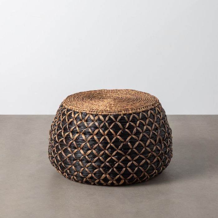 S/2 Mesa Centro Natural-Negro 100 X 100 X 40 cm