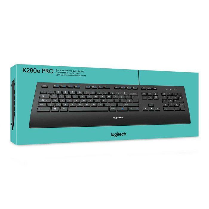 Logitech K280e Teclado USB, Resistente a salpicaduras, Reposamuñecas, Teclas silenciosas, Tamaño completo, Distribución US, Negro 10 Logitech K280e Teclado USB, Resistente a salpicaduras, Reposamuñecas, Teclas silenciosas, Tamaño completo, Distribución US, Negro 10