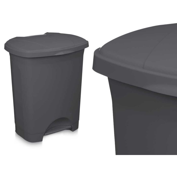 Papelera de Pedal 30L Antracita, Plástico - Arte Regal 39x47x32 cm (4 Unidades) 1 Papelera de Pedal 30L Antracita, Plástico - Arte Regal 39x47x32 cm (4 Unidades) 1