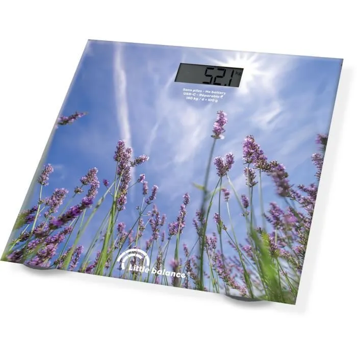 Little Balance LIT3760240788423 Báscula de Baño USB-C Color Lavanda 4