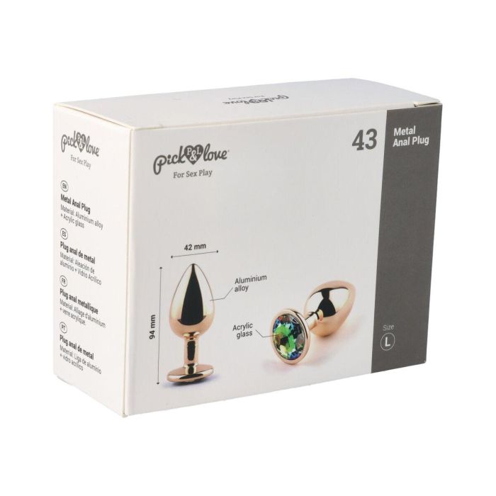 Plug Anal Pick&Love Nº 43 Dorado (9,5 cm) 4