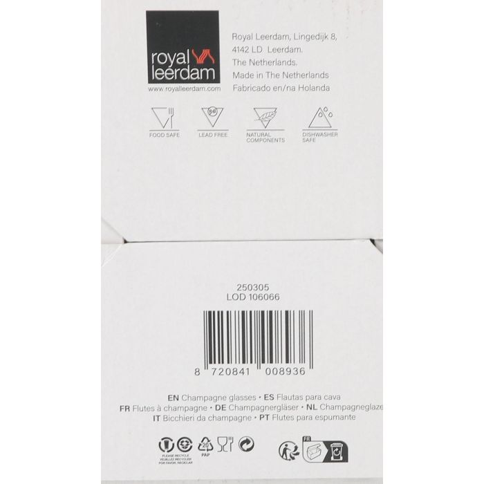 Inde Set 6 Copas de Champagne 22.5 cl "Carre Opti 6