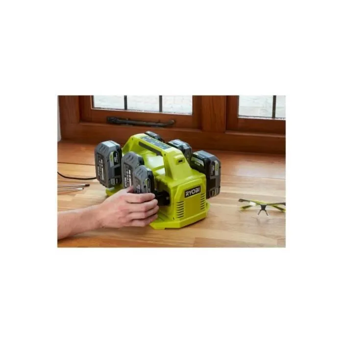 Ryobi RYO4892210207203 Cargador Secuencial de Litio 18V 6 Puertos 1