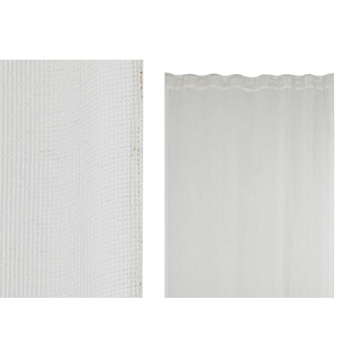 Cortina Urban DKD Home Decor Blanco 260 x 260 x 140 cm (2 Unidades)