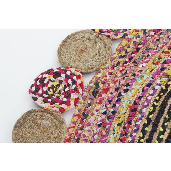 DKD Home Decor Alfombra Pokara Estilo Indio Multicolor 200 x 200 cm 1