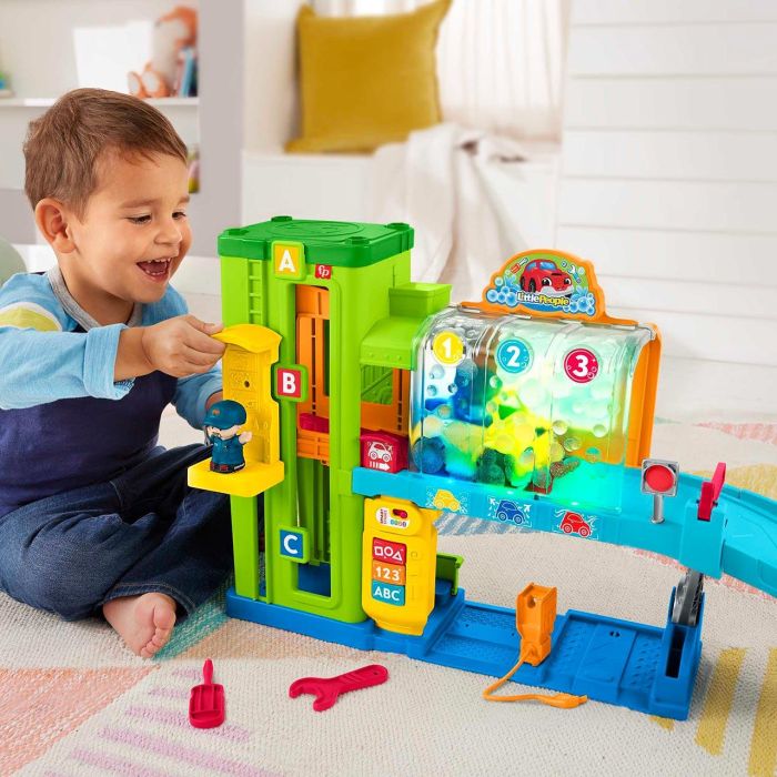Fisher-Price Little People Garaje Aprendizaje HRB34 Set de Juego con Figuras y Accesorios 4 Fisher-Price Little People Garaje Aprendizaje HRB34 Set de Juego con Figuras y Accesorios 4