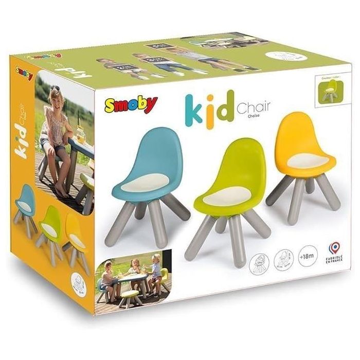Smoby - Silla infantil amarilla - Exterior e interior - Al. 27 cm - Hecho en Francia 5 Smoby - Silla infantil amarilla - Exterior e interior - Al. 27 cm - Hecho en Francia 5