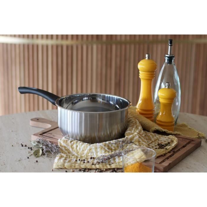 Cacerola - MENASTYL - 6020242 - Acero inoxidable - 18 cm - Apta para todo tipo de fuegos, incluida inducción 5 Cacerola - MENASTYL - 6020242 - Acero inoxidable - 18 cm - Apta para todo tipo de fuegos, incluida inducción 5
