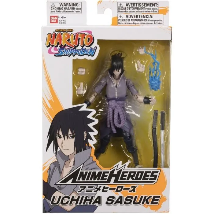 Bandai Naruto Shippuden Figura de Anime 17 cm Sasuke Uchiha Coleccionable Articulada 1
