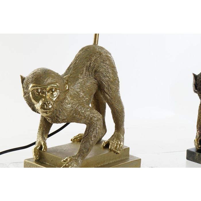 DKD Home Decor Lámpara Sobremesa Moderno Dorado Negro 32.5 x 30 x 60 cm (2 Unidades)