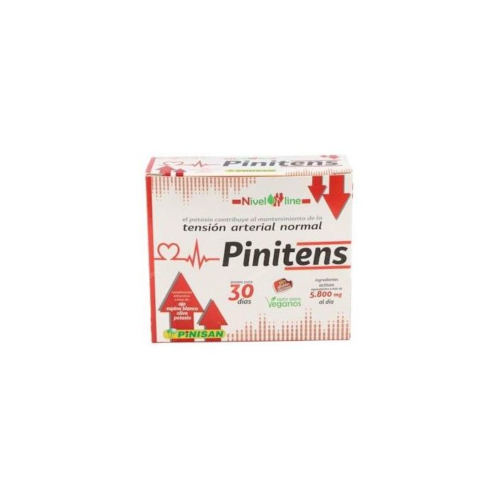 PINISAN Pinitens 60 Cápsulas, ayuda a mantener normal tensión arterial con Ajo, Espino Blanco y Olivo