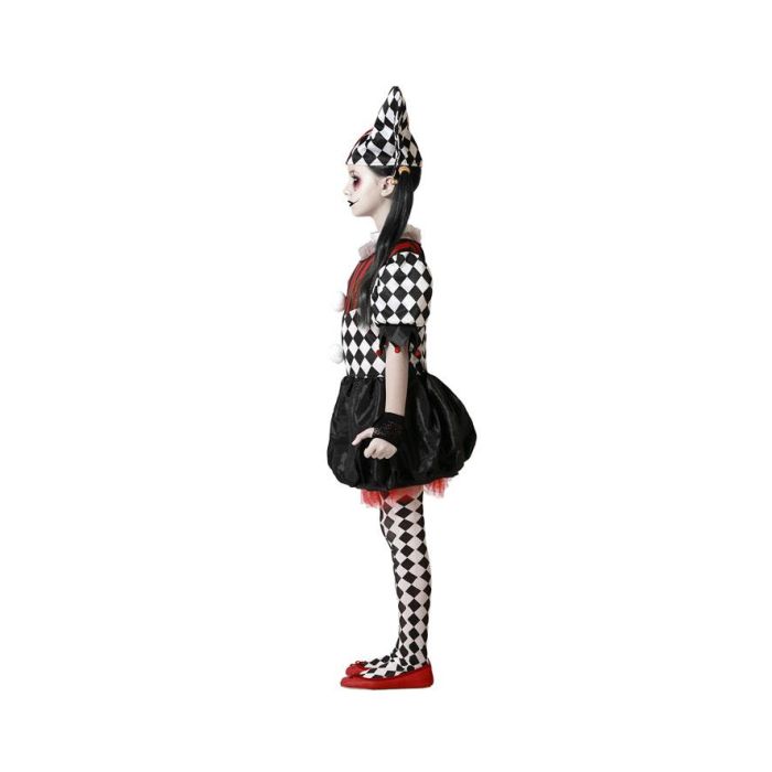 Disfraz Arlequín Halloween Vestido Con Gorro Rojo Niña 7-9 Años 1 Disfraz Arlequín Halloween Vestido Con Gorro Rojo Niña 7-9 Años 1