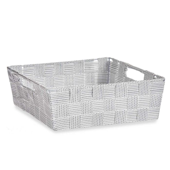 Cesta de Tela Rectangular Kipit 23 cm Blanco - 3L, Poliéster (48 Unidades) 1