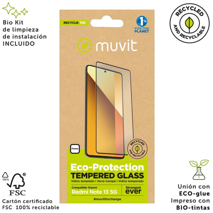 Protector de Pantalla para Móvil Muvit for Change Redmi Note 13 5G 3