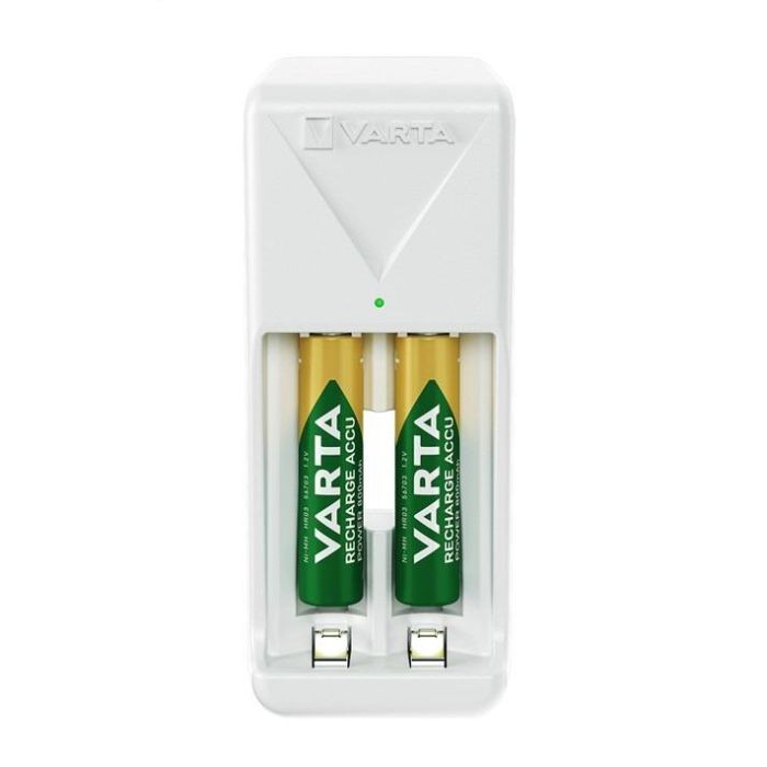 Varta Cargador de Pilas 2 AA/AAA Mini y 2xAA 2100 mAh con Protección y LED Blanco 4 Varta Cargador de Pilas 2 AA/AAA Mini y 2xAA 2100 mAh con Protección y LED Blanco 4