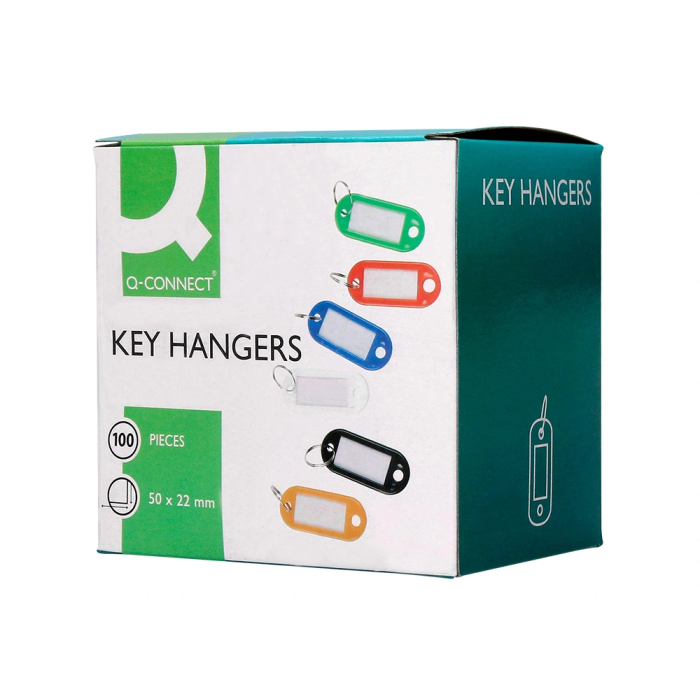 Q-connect Llavero Portaetiquetas Color Amarillo Expositor Caja 100 Unidades 8