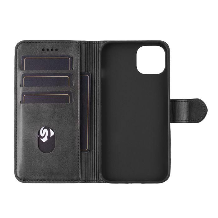 eSTUFF Funda Billetera PU WALES para iPhone 12, Negra con Ranuras para Tarjetas y Soporte 1 eSTUFF Funda Billetera PU WALES para iPhone 12, Negra con Ranuras para Tarjetas y Soporte 1