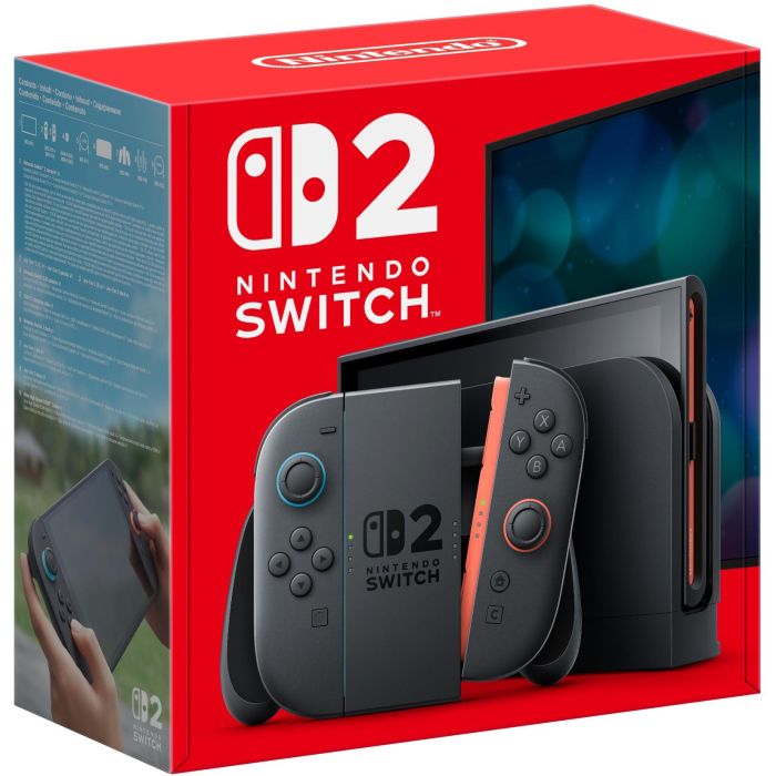 Nintendo Switch 2 Negra, Consola Portátil con Pantalla LCD 7.9", 256GB Almacenamiento, Wi-Fi 6, HDR