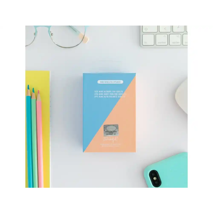 Mr. Wonderful - Altavoz Portátil Inalámbrico Mini, Diseño Margaritas, 80x60x80 mm, Sonido Potente y Claro, Conexión Bluetooth para Smartphone