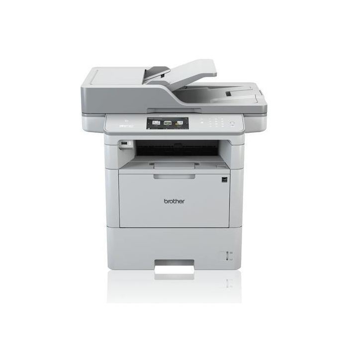 Brother MFCL6710DW Equipo Multifuncion Laser Monocromo 4 En 1 Blanco USB WiFi Pantalla Tactil 50ppm Doble Cara Automatica Imprime Escanea Copia Fax
