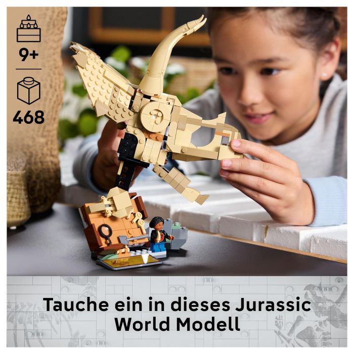 Lego Jurassic World 76969 Fósiles de dinosaurios: Cráneo de triceratops - Juego para niños de 9 años